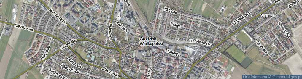Zdjęcie satelitarne Rondo Piwowarów Grodziskich rondo.